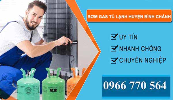 thi công bơm gas tủ lạnh huyện bình chánh