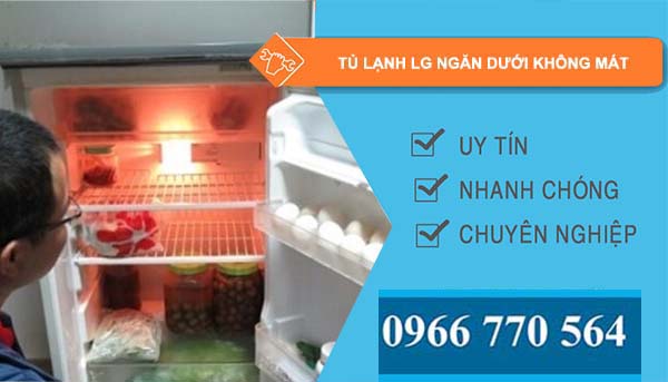 sửa tủ lạnh lg ngăn dưới không mát